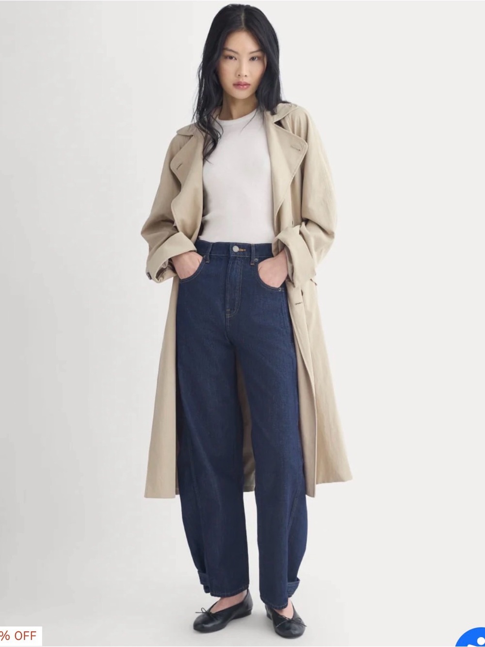 Classic High-Rise Wide Leg Jeans in Dark Indigo